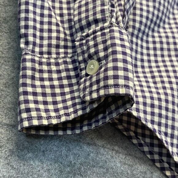 POLO RALPH LAUREN Shirt Men's Small Purple White Plaid Classic Fit Button Down - Picture 14 of 16